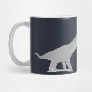 Gray Brontosaurus Art Drawing - Jurassic Park Dinosaurs Mug